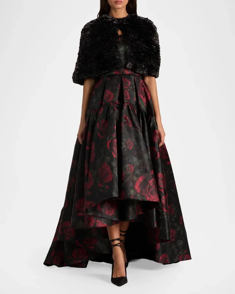 Alice + Olivia Deirdre Faux Fur Cape | Thumbnail 2 Alice + Olivia Deirdre Faux Fur Cape | Thumbnail 2