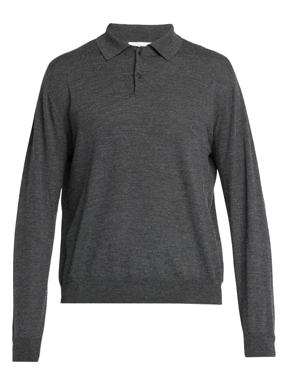 Men's Blainy Wool & Cashmere Knit Long-Sleeve Polo Shirt Men's Blainy Wool & Cashmere Knit Long-Sleeve Polo Shirt