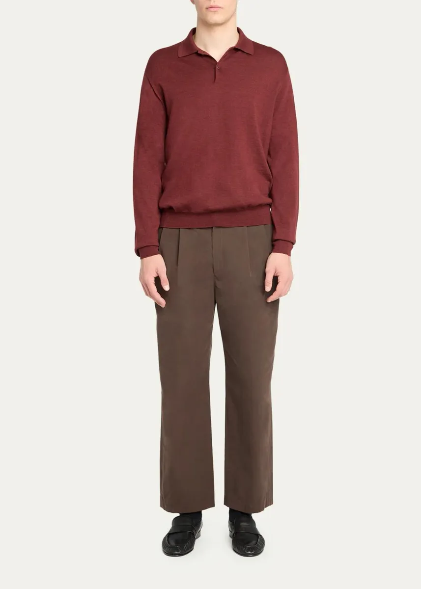The Row Men's Nesper Pleated Pants | Thumbnail 2 The Row Men's Nesper Pleated Pants | Thumbnail 2
