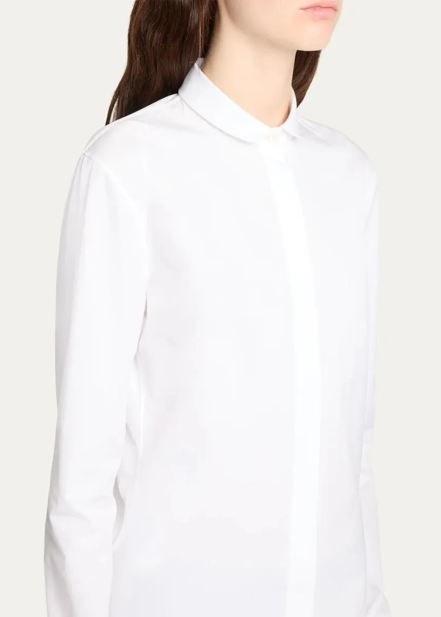 The Row Lapina Cotton Poplin Slim Button-Down Shirt | Thumbnail 5 The Row Lapina Cotton Poplin Slim Button-Down Shirt | Thumbnail 5