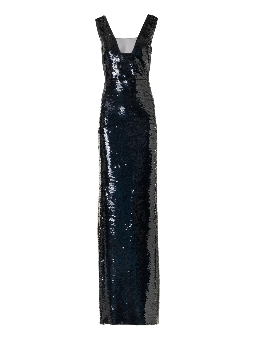 Sleeveless Sequined Tulle Illusion Cutout Column Gown Sleeveless Sequined Tulle Illusion Cutout Column Gown