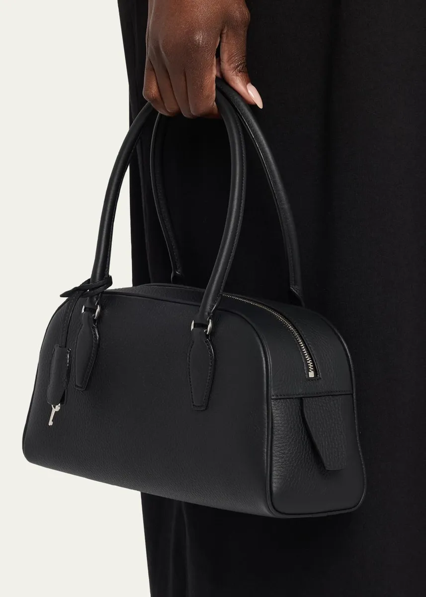The Row India Small East-West Leather Bowling Shoulder Bag | Thumbnail 2