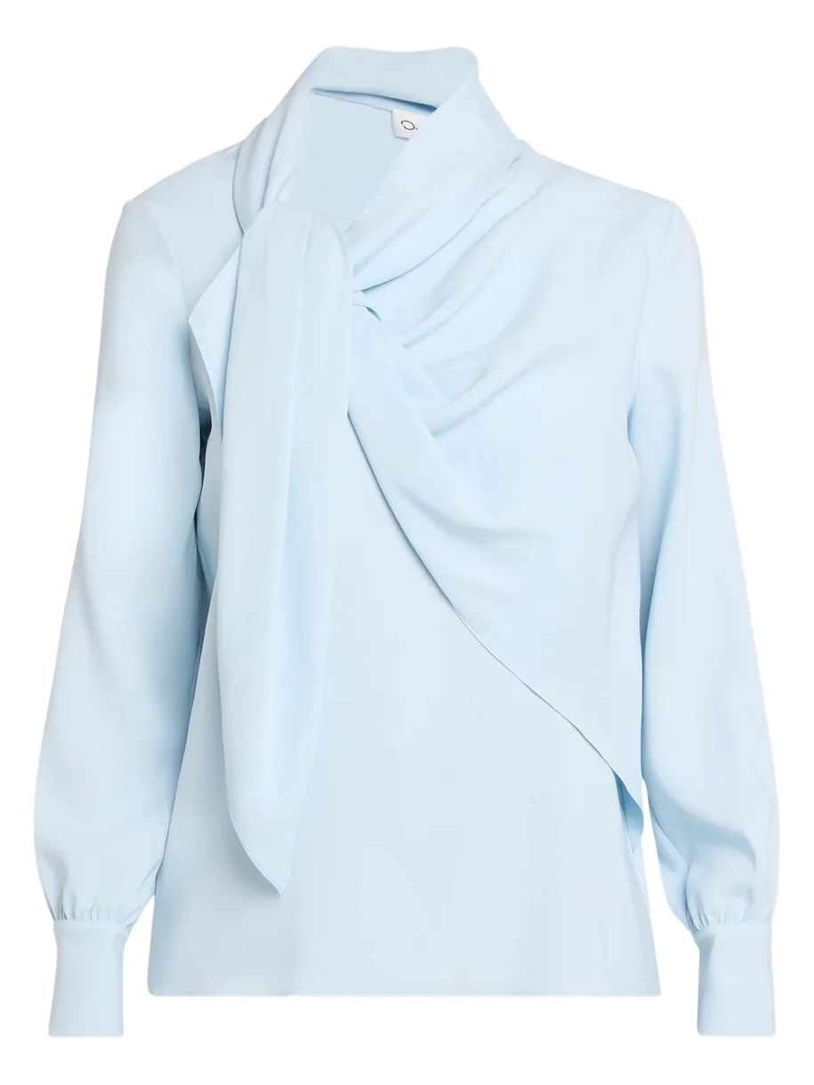 Oscar de la Renta Tieneck Georgette Blouse