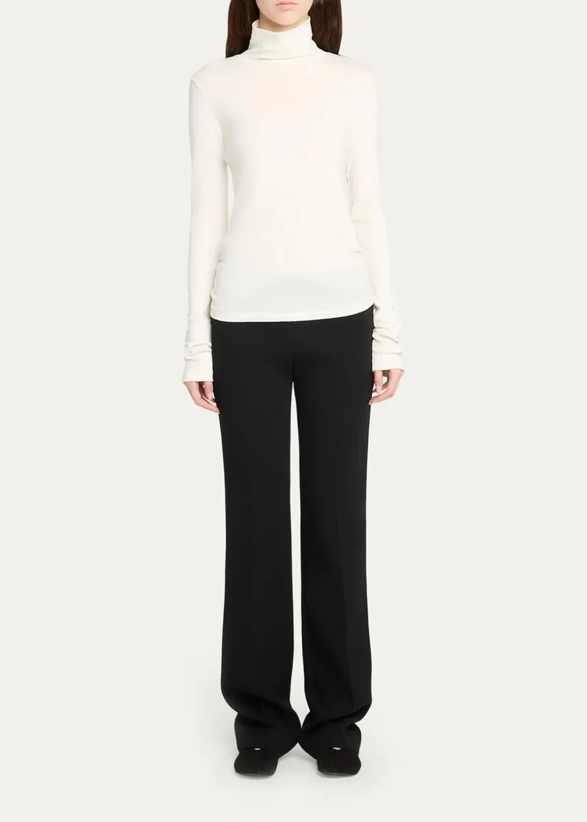 The Row Camron Cotton Rib Turtleneck Top | Thumbnail 2 The Row Camron Cotton Rib Turtleneck Top | Thumbnail 2