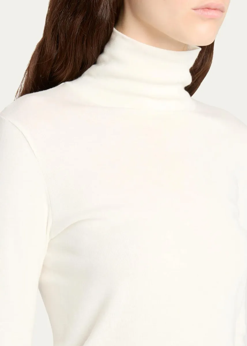 The Row Camron Cotton Rib Turtleneck Top | Thumbnail 5 The Row Camron Cotton Rib Turtleneck Top | Thumbnail 5