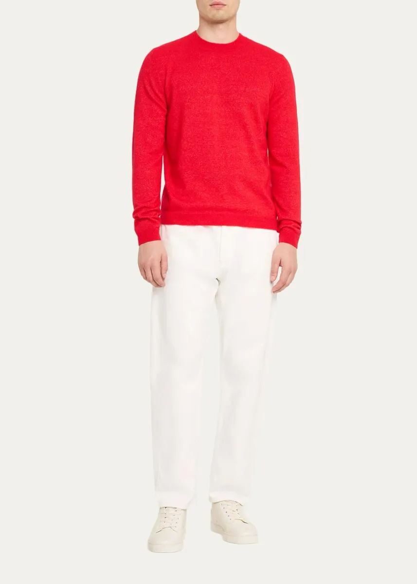 Iris Von Arnim Men's Cashmere & Silk Sweater | Thumbnail 2
