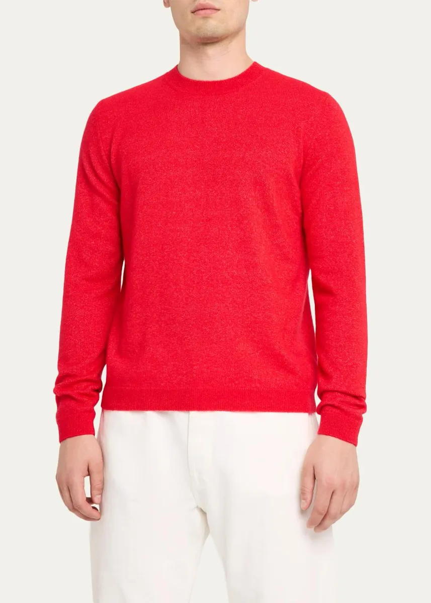Iris Von Arnim Men's Cashmere & Silk Sweater | Thumbnail 4