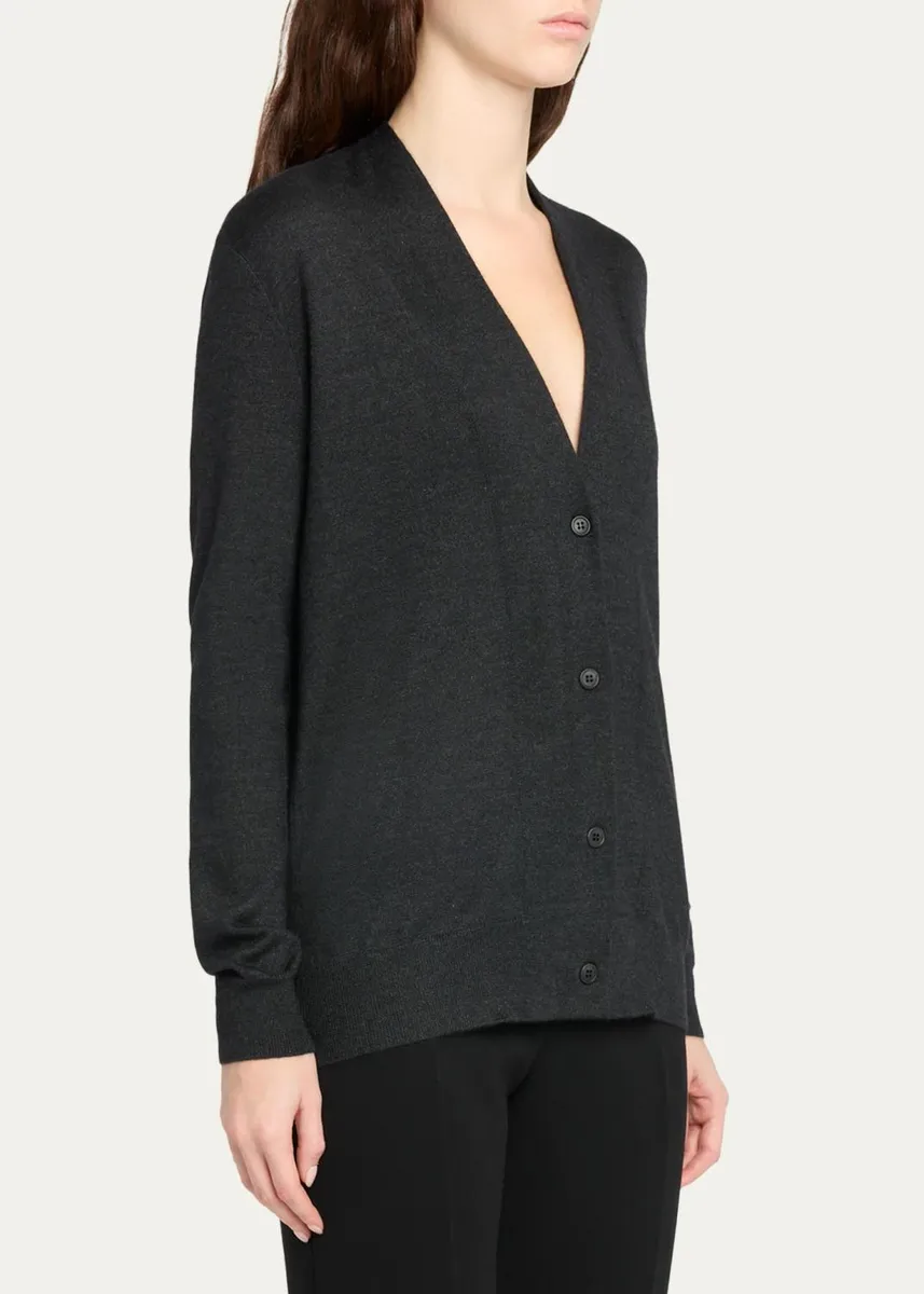 The Row Vanon Cashmere V-Neck Cardigan | Thumbnail 4 The Row Vanon Cashmere V-Neck Cardigan | Thumbnail 4