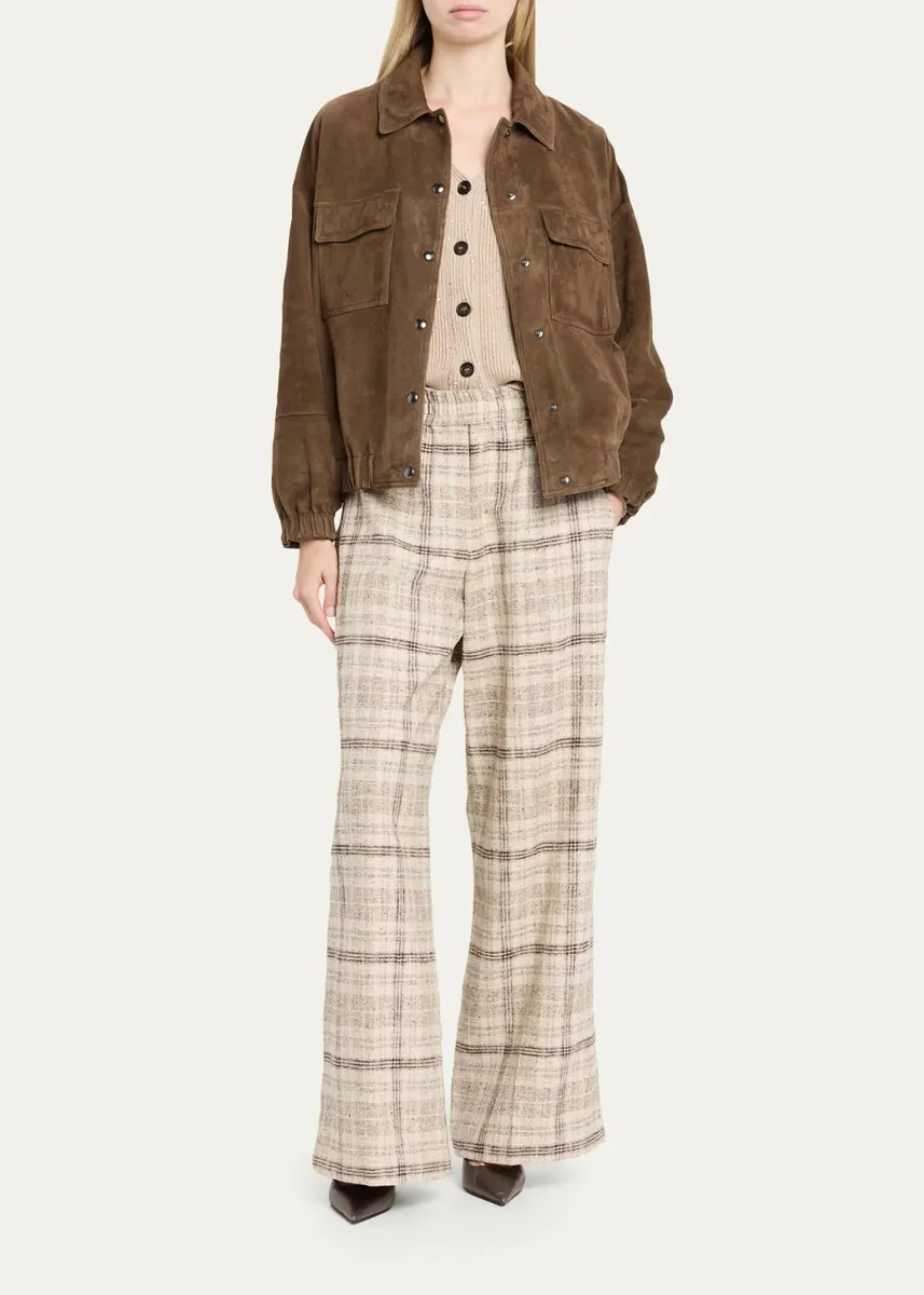 Brunello Cucinelli Couture Suede Collared Jacket | Thumbnail 2