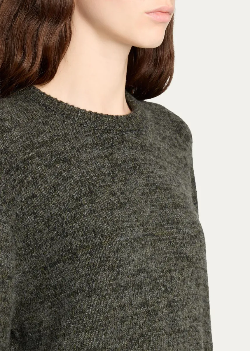 The Row Quellin Melange Cashmere Crewneck Sweater | Thumbnail 5 The Row Quellin Melange Cashmere Crewneck Sweater | Thumbnail 5
