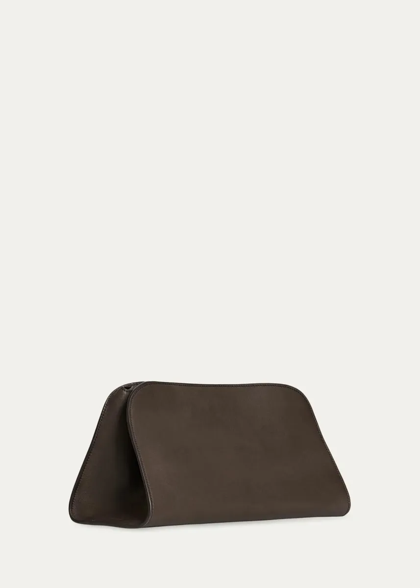 The Row Peggy Clutch Shoulder Bag in Saddle Leather | Thumbnail 2