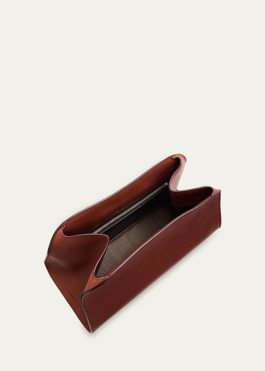 The Row Peggy Clutch Shoulder Bag in Saddle Leather | Thumbnail 5