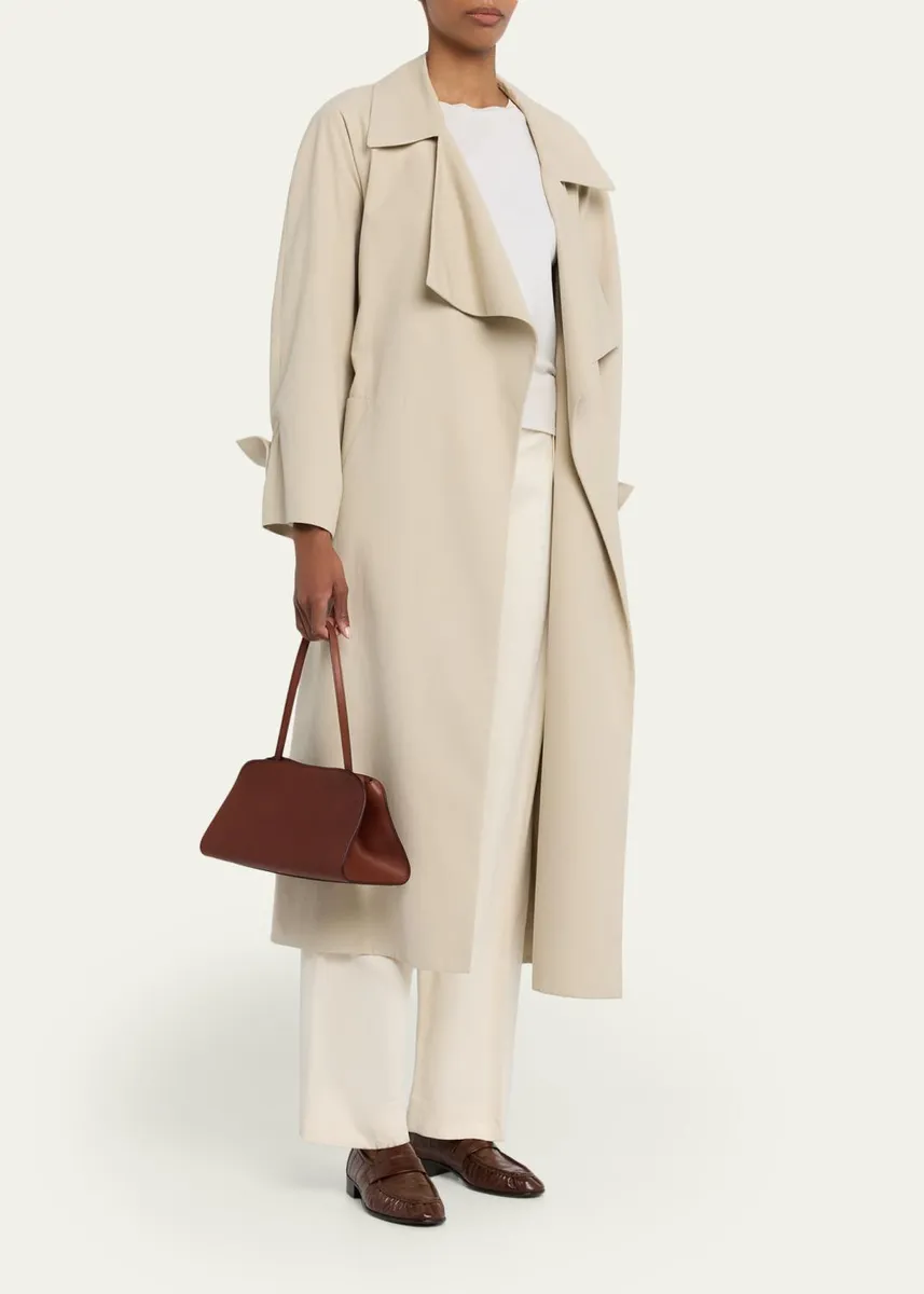 The Row Peggy Clutch Shoulder Bag in Saddle Leather | Thumbnail 6