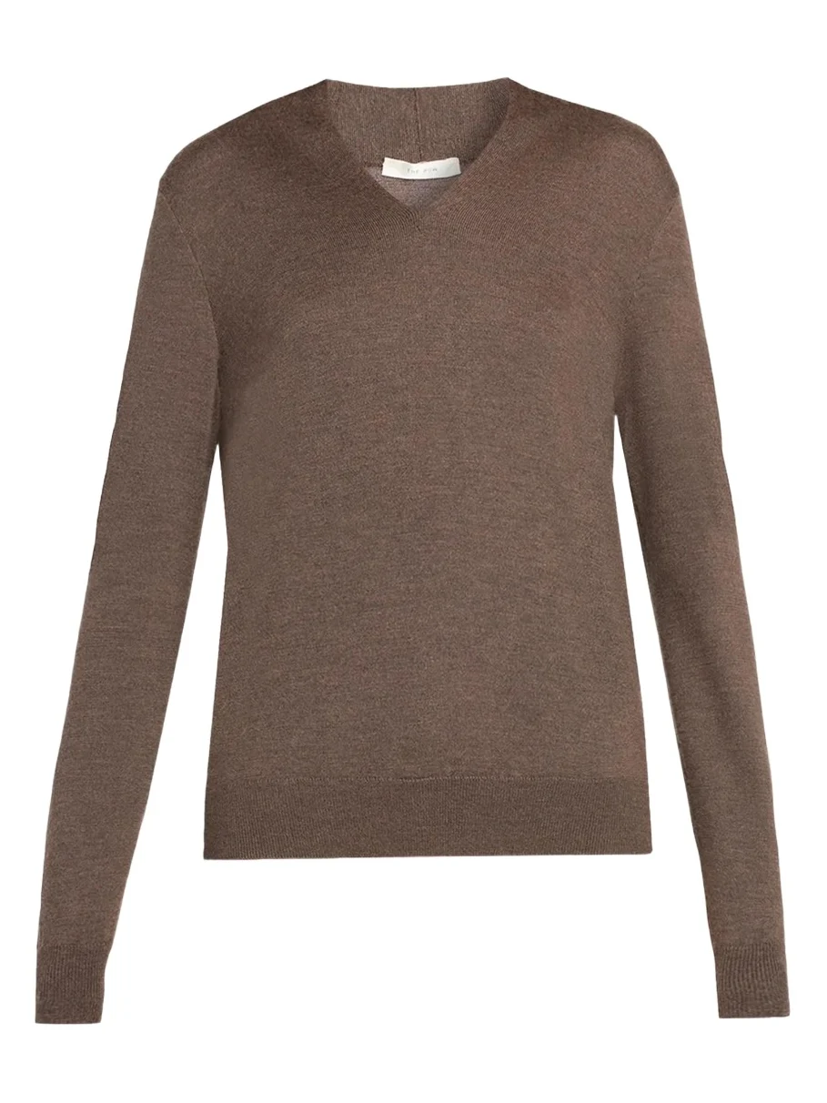 Piro Cashmere-Silk Fine Knit V-Neck Sweater Piro Cashmere-Silk Fine Knit V-Neck Sweater