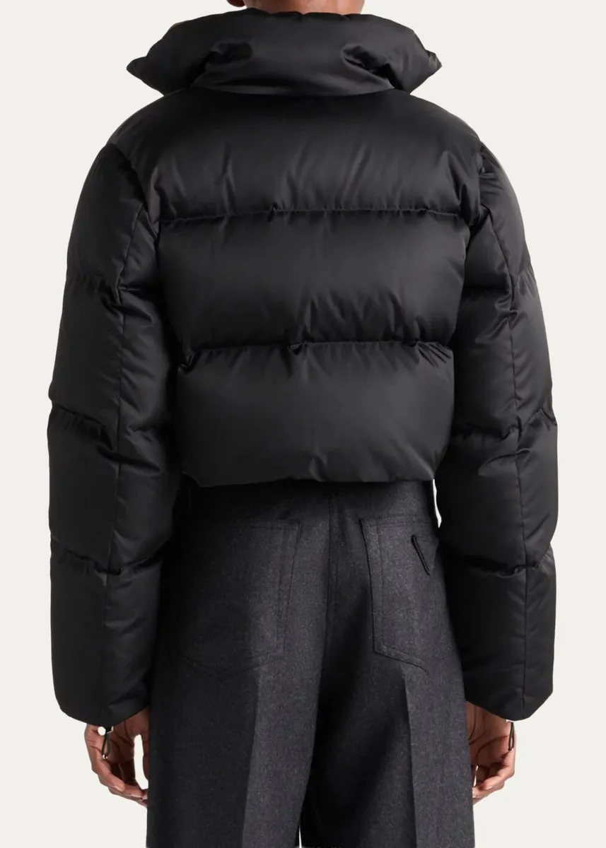 Prada Cropped Re-Nylon Down Jacket | Thumbnail 3 Prada Cropped Re-Nylon Down Jacket | Thumbnail 3