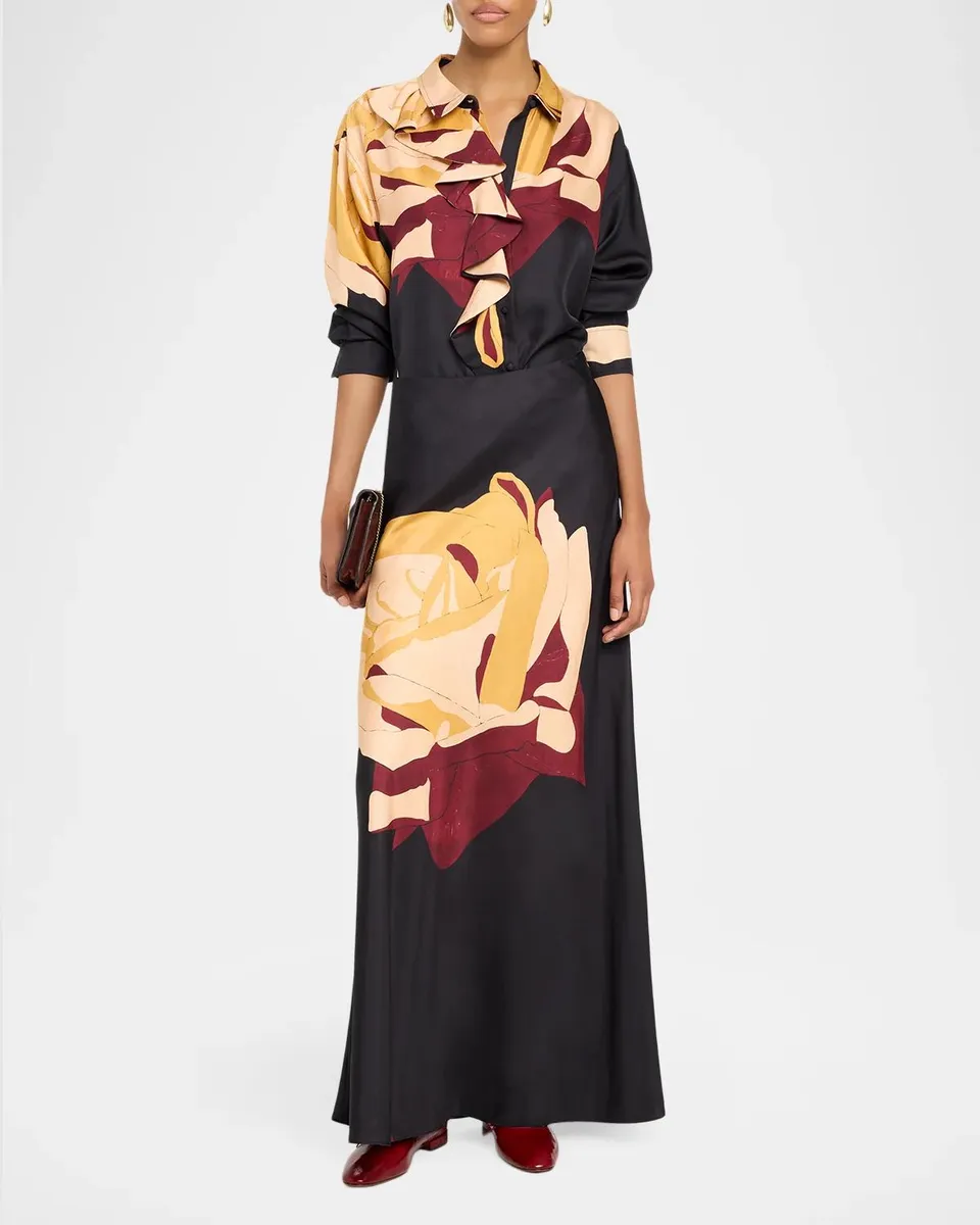 Ulla Johnson x Cassi Namoda Study Floral Silk Blouse | Thumbnail 2