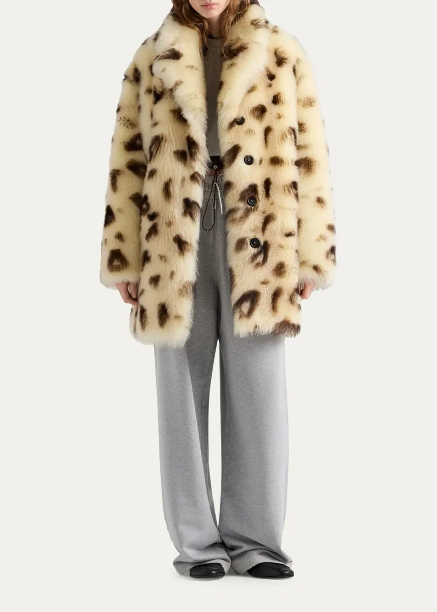 Prada Spotted Lamb Shearling Single-Breasted Coat | Thumbnail 2 Prada Spotted Lamb Shearling Single-Breasted Coat | Thumbnail 2