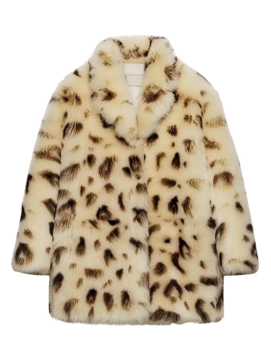 Spotted Lamb Shearling Single-Breasted Coat Spotted Lamb Shearling Single-Breasted Coat