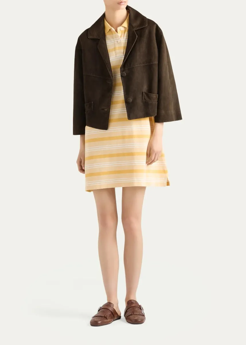 Prada Sueded Lambskin Cropped Jacket | Thumbnail 2