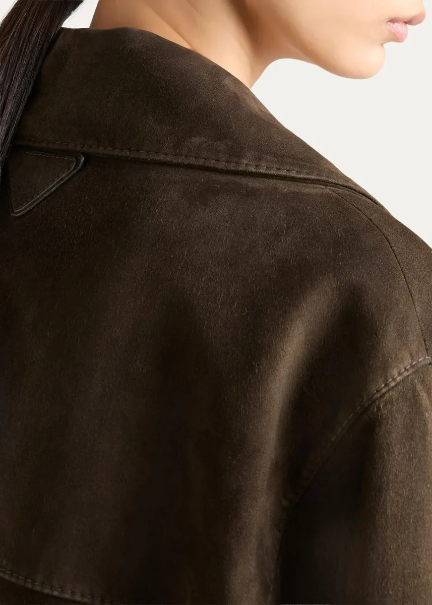 Prada Sueded Lambskin Cropped Jacket | Thumbnail 5