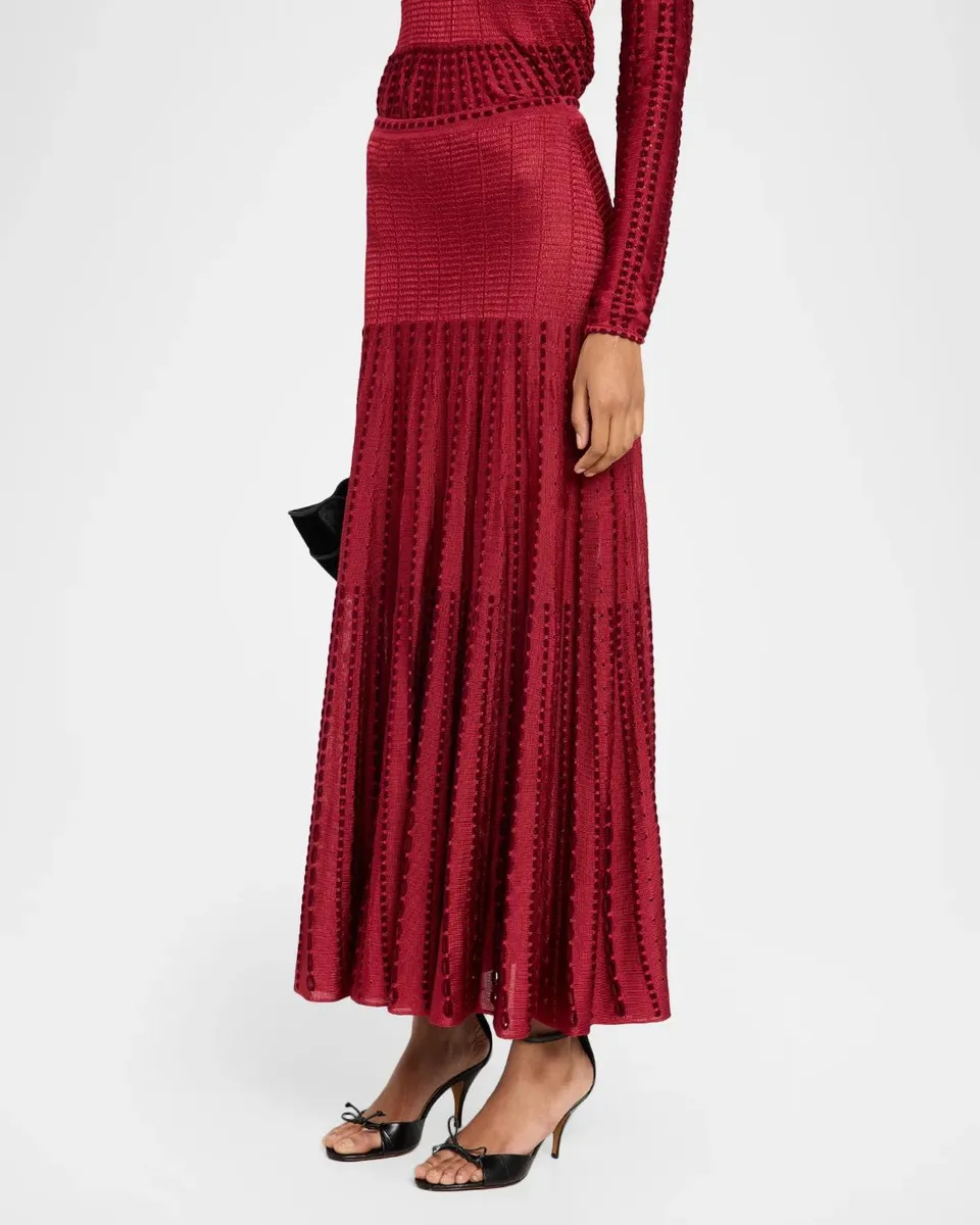 Ulla Johnson Lilah Eyelet Degrade Midi Skirt | Thumbnail 4 Ulla Johnson Lilah Eyelet Degrade Midi Skirt | Thumbnail 4