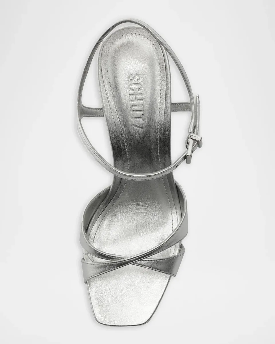 Schutz Maxine Metallic Leather Platform Sandals | Thumbnail 5 Schutz Maxine Metallic Leather Platform Sandals | Thumbnail 5