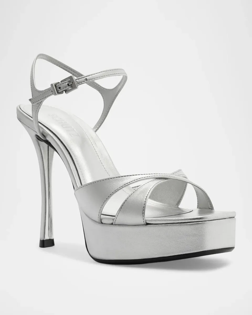 Schutz Maxine Metallic Leather Platform Sandals | Thumbnail 7 Schutz Maxine Metallic Leather Platform Sandals | Thumbnail 7