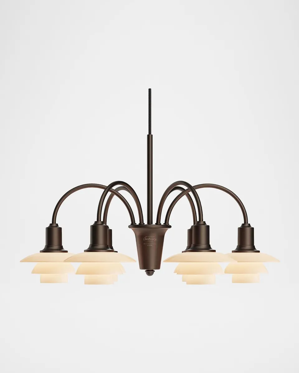 Louis Poulsen PH 1/1 24" Aged Brass 6-Light Chandelier, Centenary Edition | Thumbnail 2
