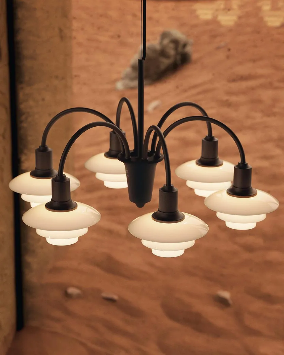 Louis Poulsen PH 1/1 24" Aged Brass 6-Light Chandelier, Centenary Edition | Thumbnail 5