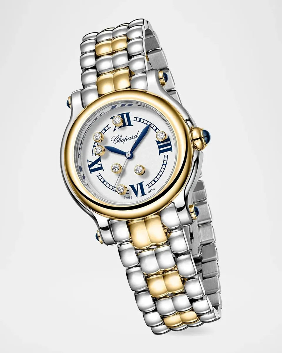Chopard Happy Sport The First Stainless Steel, 18K Yellow Gold & 0.21 TCW Diamond Bracelet Watch/33MM | Thumbnail 2 Chopard Happy Sport The First Stainless Steel, 18K Yellow Gold & 0.21 TCW Diamond Bracelet Watch/33MM | Thumbnail 2