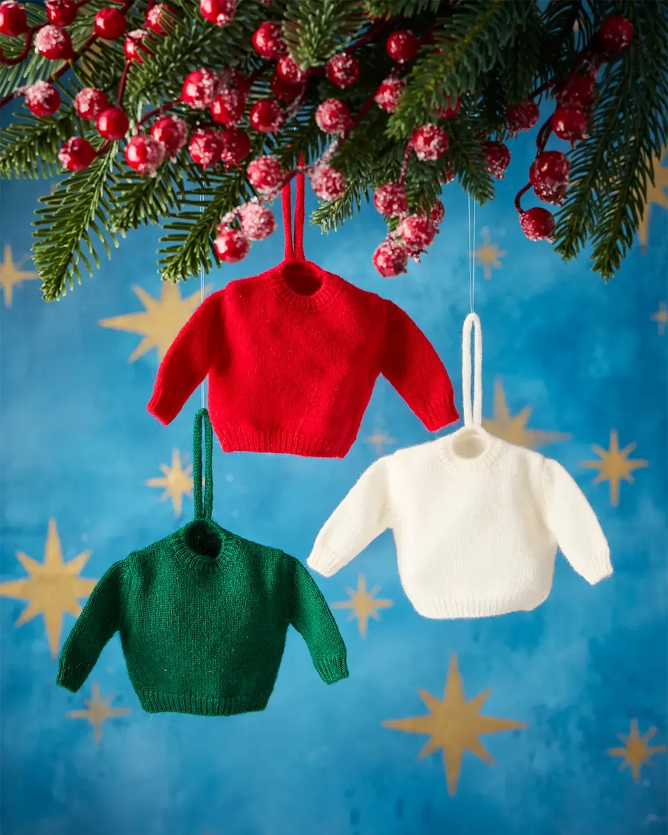 Sofia Cashmere Mini Sweater Cashmere Ornament | Thumbnail 2 Sofia Cashmere Mini Sweater Cashmere Ornament | Thumbnail 2