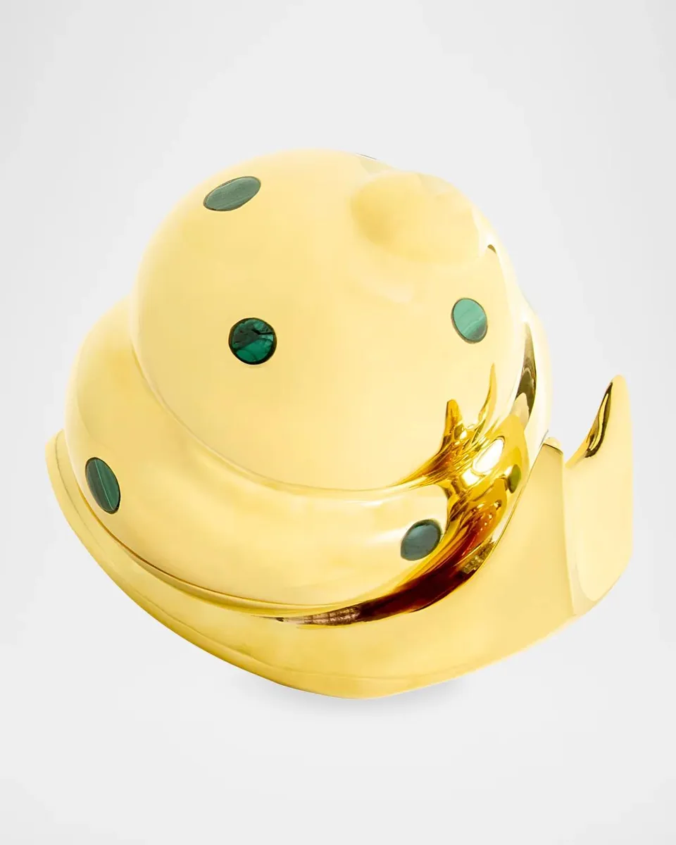 Jonathan Adler Goldtone & Malachite Snail Box | Thumbnail 2 Jonathan Adler Goldtone & Malachite Snail Box | Thumbnail 2