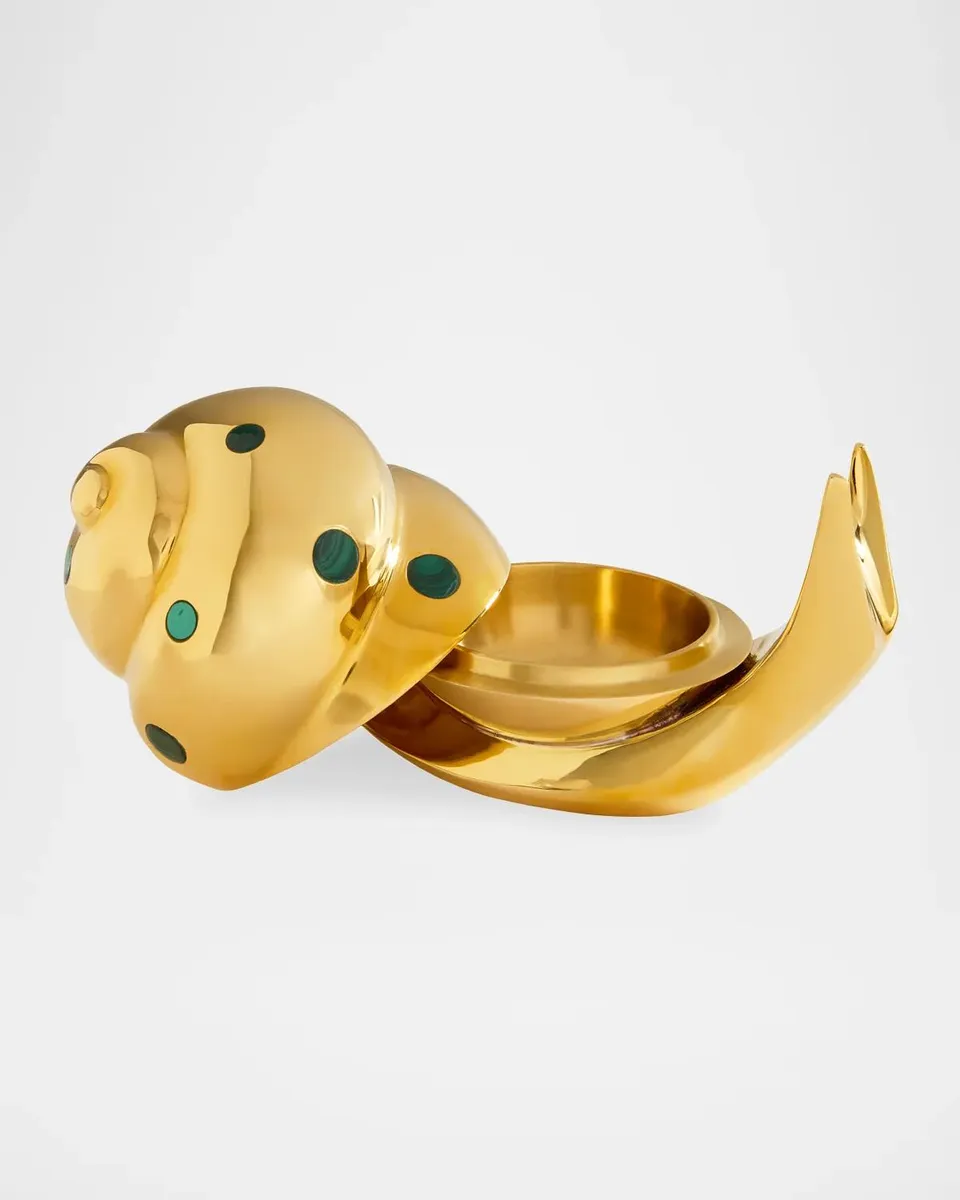 Jonathan Adler Goldtone & Malachite Snail Box | Thumbnail 3 Jonathan Adler Goldtone & Malachite Snail Box | Thumbnail 3