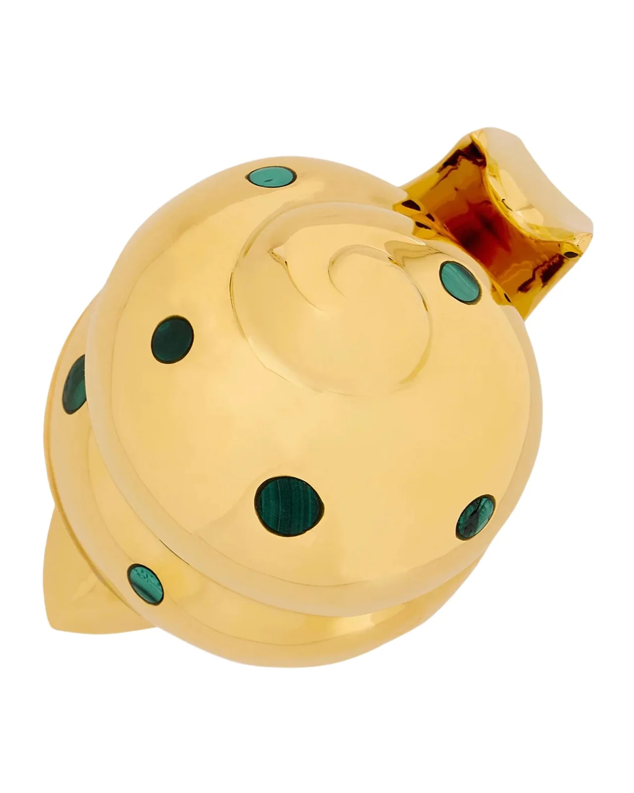 Jonathan Adler Goldtone & Malachite Snail Box