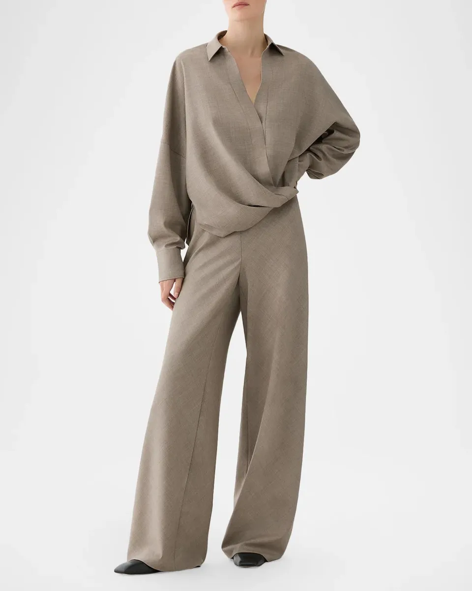 Lafayette 148 New York Waverly Wide-Leg Merino Wool Pants | Thumbnail 2 Lafayette 148 New York Waverly Wide-Leg Merino Wool Pants | Thumbnail 2