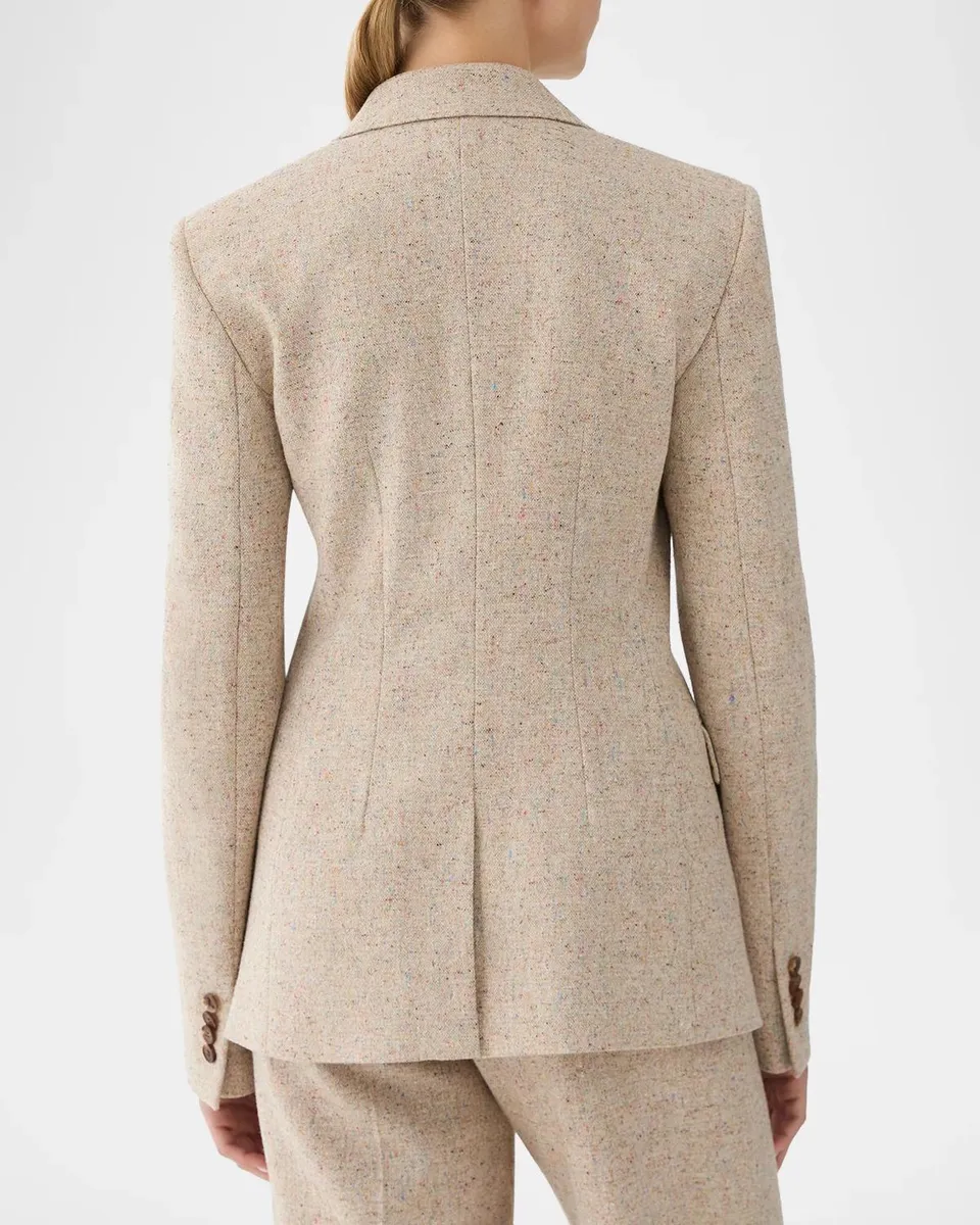 Lafayette 148 New York Single-Button Wool Donegal Tweed Blazer | Thumbnail 3 Lafayette 148 New York Single-Button Wool Donegal Tweed Blazer | Thumbnail 3
