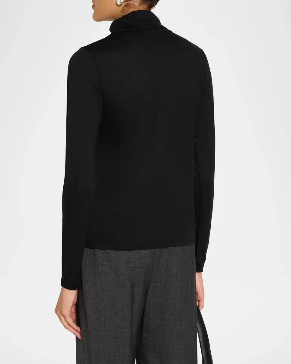 MAJESTIC FILATURES Mock-Neck Stretch Cashmere Sweater | Thumbnail 3
