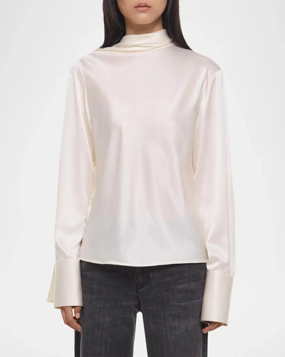 Helmut Lang Scarf Silk Top | Thumbnail 3 Helmut Lang Scarf Silk Top | Thumbnail 3