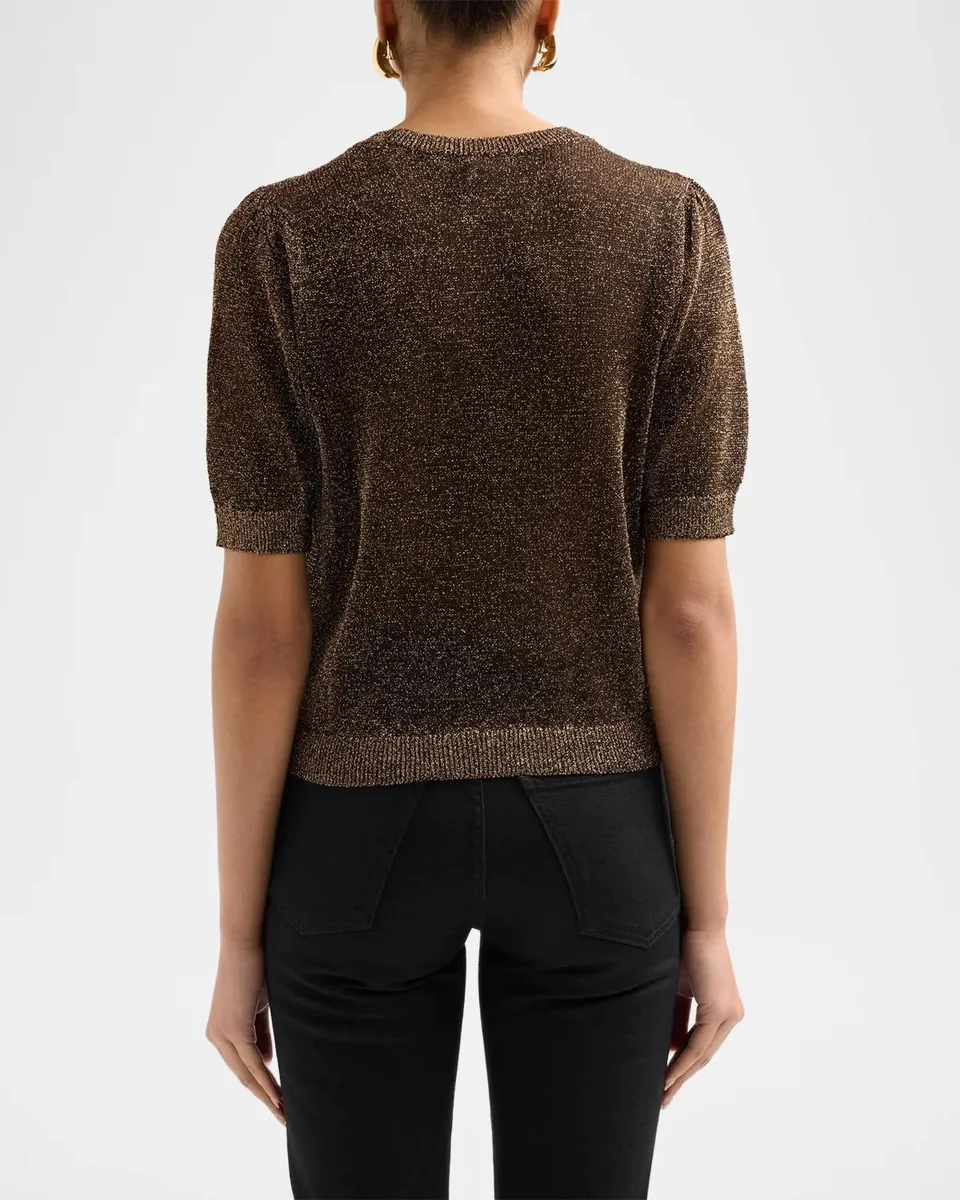 Frame The Lurex Gathered Sweater | Thumbnail 3 Frame The Lurex Gathered Sweater | Thumbnail 3
