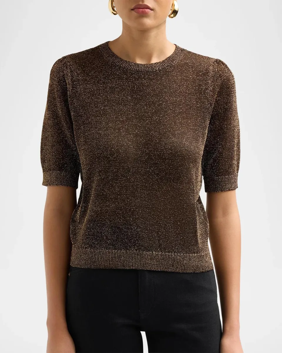 Frame The Lurex Gathered Sweater | Thumbnail 5 Frame The Lurex Gathered Sweater | Thumbnail 5