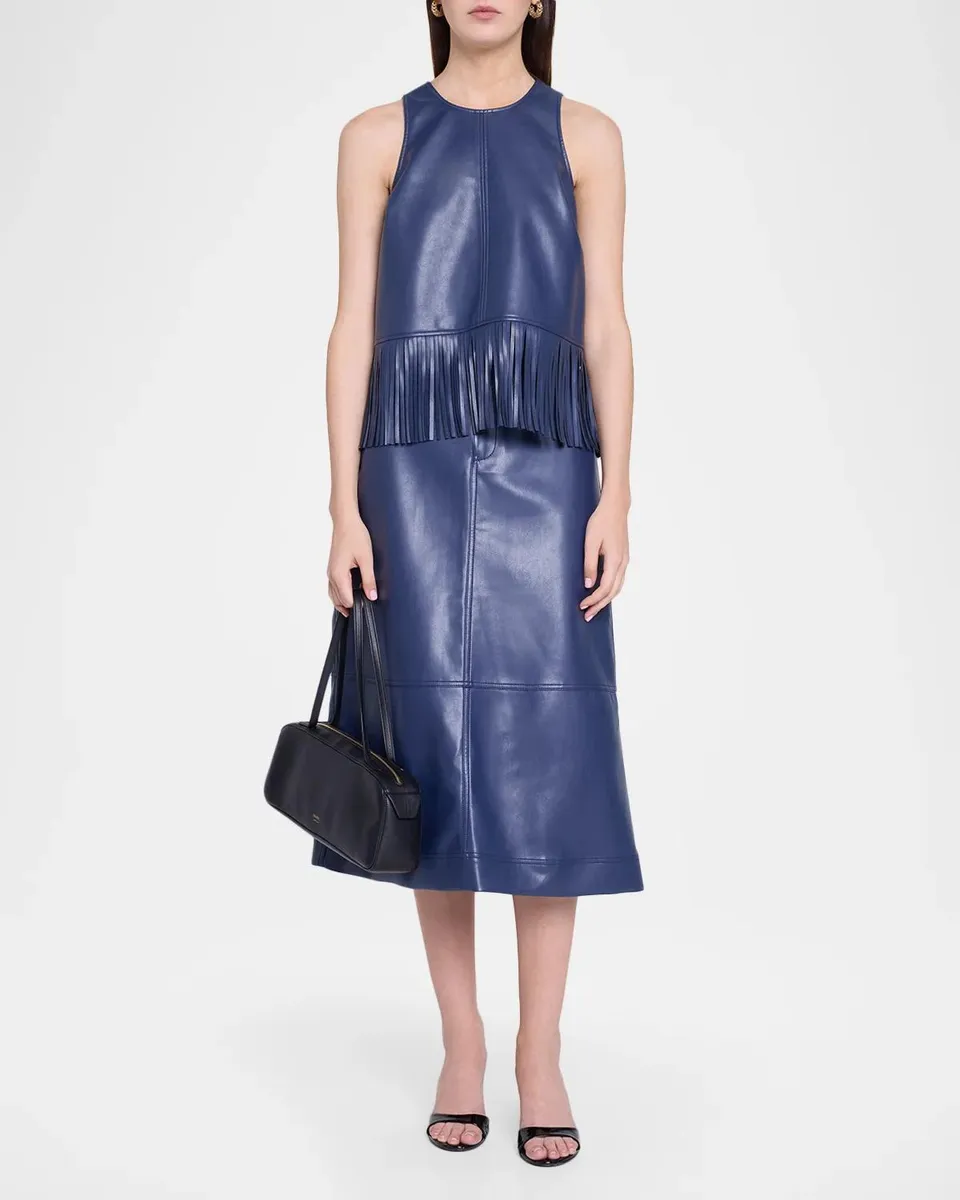Toccin Kai Faux Leather Midi Skirt | Thumbnail 2 Toccin Kai Faux Leather Midi Skirt | Thumbnail 2