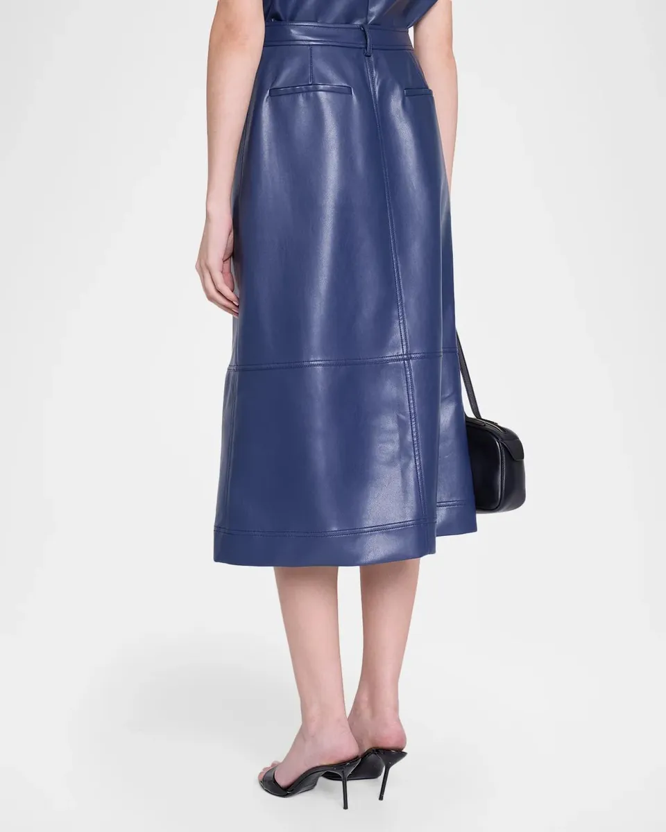Toccin Kai Faux Leather Midi Skirt | Thumbnail 3 Toccin Kai Faux Leather Midi Skirt | Thumbnail 3