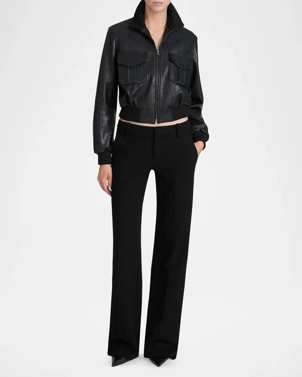 Frame The Low Wide-Leg Trousers | Thumbnail 2 Frame The Low Wide-Leg Trousers | Thumbnail 2