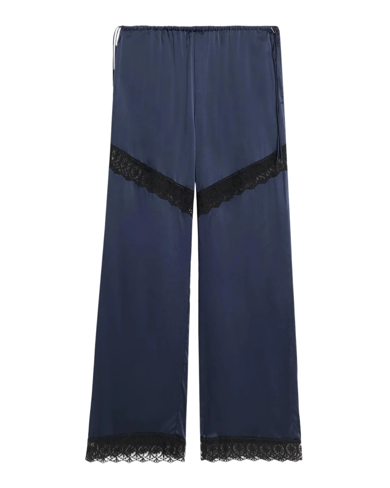 The Garment Cata Stretch-Silk Lace-Trim Pants