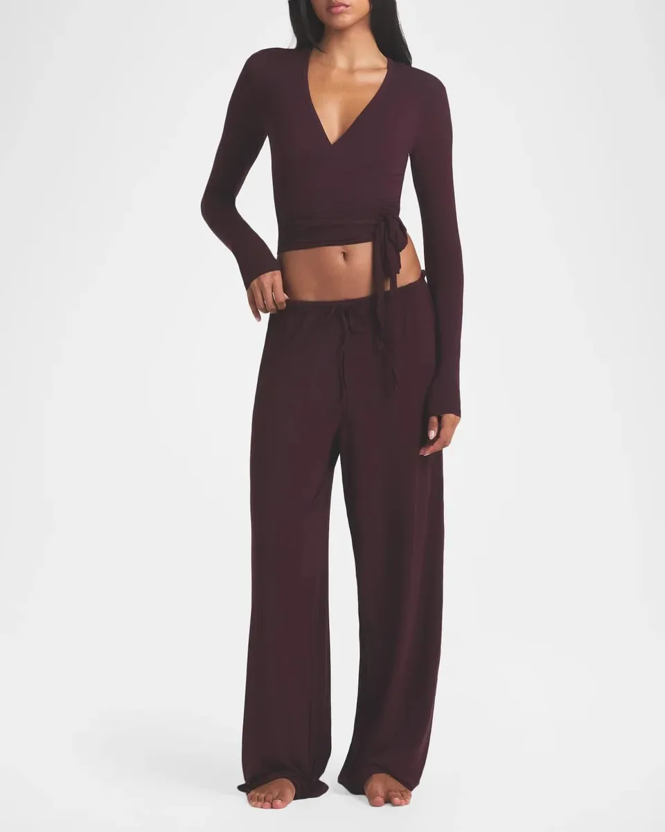 Skims Jersey Wrap Top | Thumbnail 2 Skims Jersey Wrap Top | Thumbnail 2