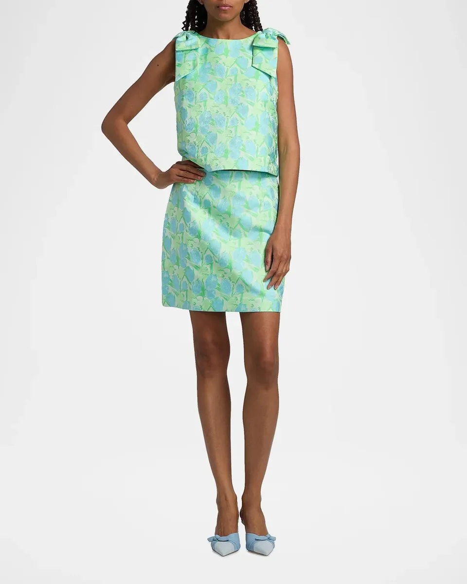 Lilly Pulitzer Annaleese Jacquard Bow Crop Top | Thumbnail 2