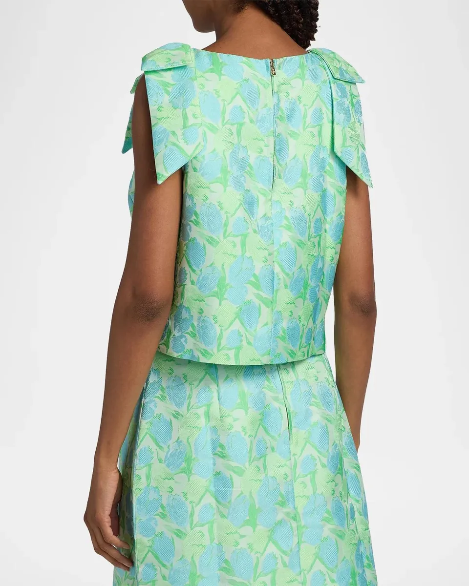 Lilly Pulitzer Annaleese Jacquard Bow Crop Top | Thumbnail 3