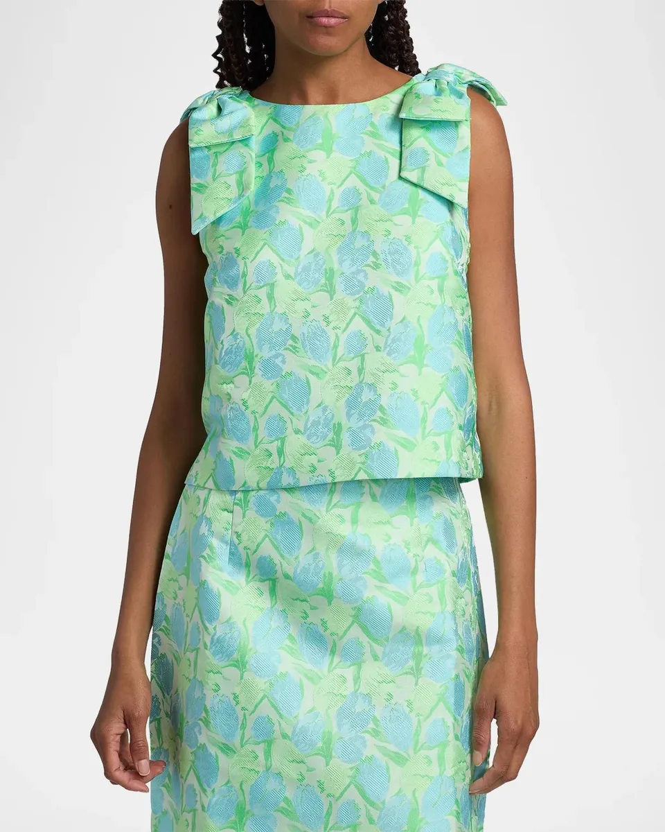 Lilly Pulitzer Annaleese Jacquard Bow Crop Top | Thumbnail 4