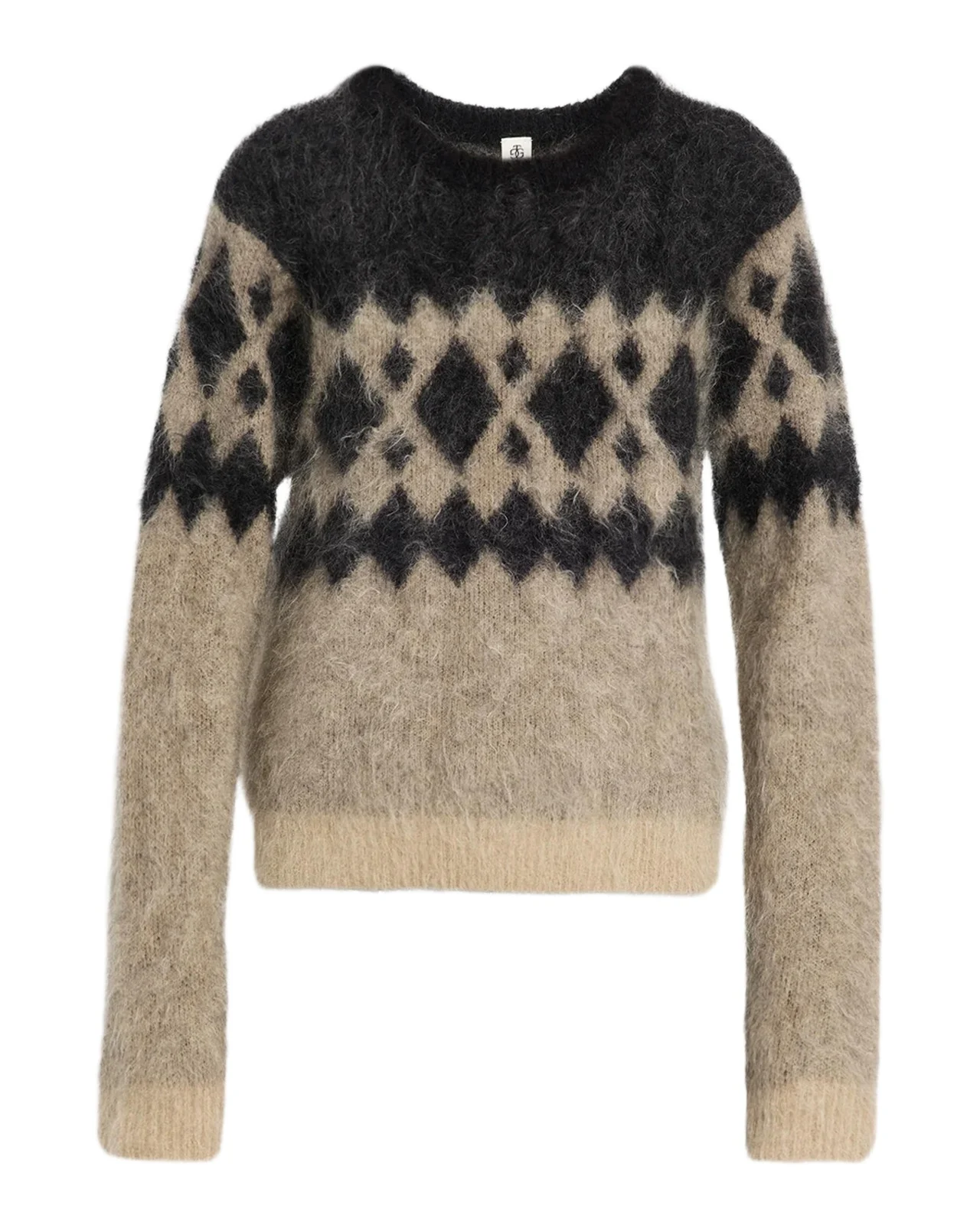 The Garment Roma Argyle Mohair-Blend Sweater