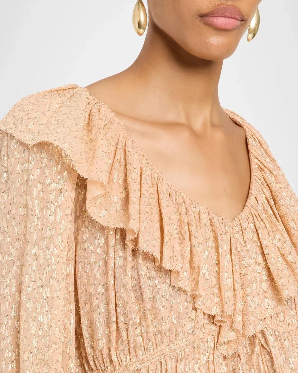 Ulla Johnson Odilia Ruffled Silk-Blend Blouse | Thumbnail 5 Ulla Johnson Odilia Ruffled Silk-Blend Blouse | Thumbnail 5